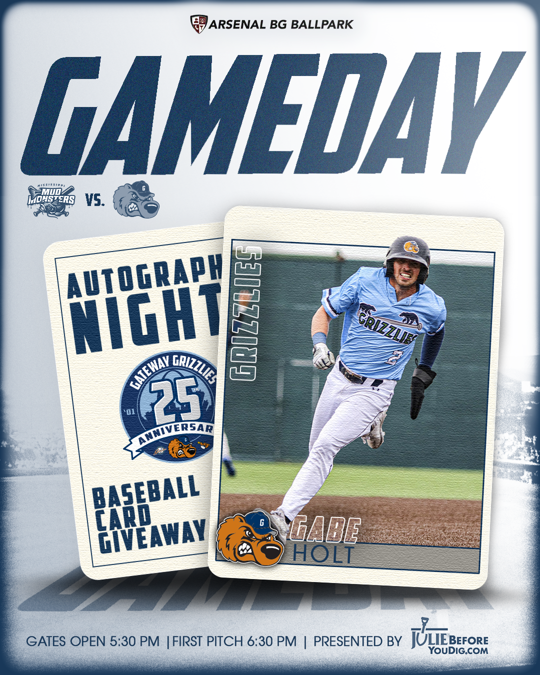 Gateway Grizzlies game day graphic